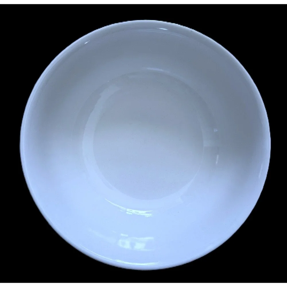 2 Mikasa Italian Countryside Lg Cereal Bowls White Ribbed Stoneware DD900 7-1/4